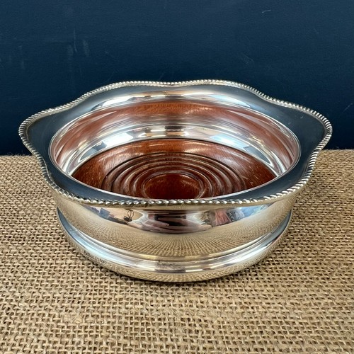 Vintage silver plate wood - silver, &