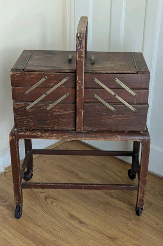Vintage wooden cantilever - wooden,