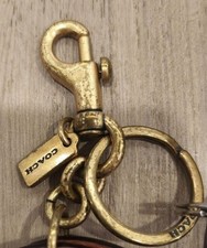 Coach Official Mirror Bag Charm Signature Canvas Used