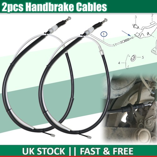 2pcs handbrake cables - handbrake,