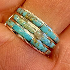 Zuni  Inlay Natural Turquoise