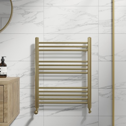 Heated towel rail brushed - heated,