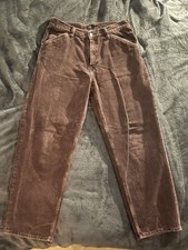 Edwin Sly Pant Corduroy Raisin Straight Fit Trousers Size 30 Zip Fly 32W 27L