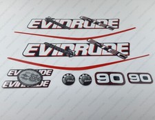 Evinrude 90 hp ETEC outboard engine decals sticker set reproduction Blue Cowl