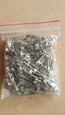 Silver Chrome - BROOCH BACKS BAR PINS 20mm for badge MAKING PLAIN BLANK SMALL