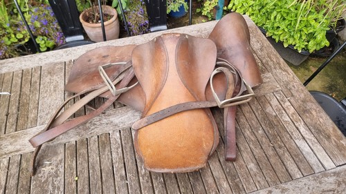 Vintage horse saddle sold - vintage, as