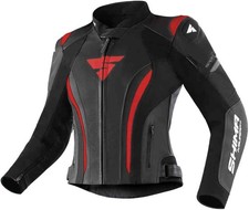 Shima Miura 2.0 Leather Jacket, Black/Red, size 36, new 