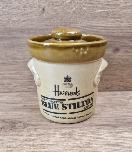 Vintage lidded harrods blue - lidded,