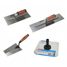 Plastering Trowels, Aluminium Hawk, 11"/18" Finishing & BUCKET Trowel Set