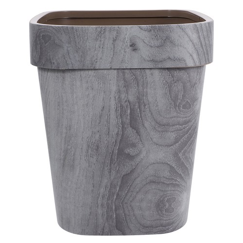 Rustic wood grain trash can - rustic,