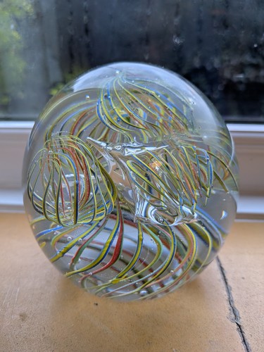 Art glass paperweight - art,