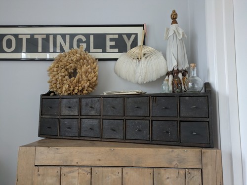 Antique vtg apothecary drawers - vtg,