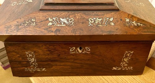 Antique tea chest - antique, silver
