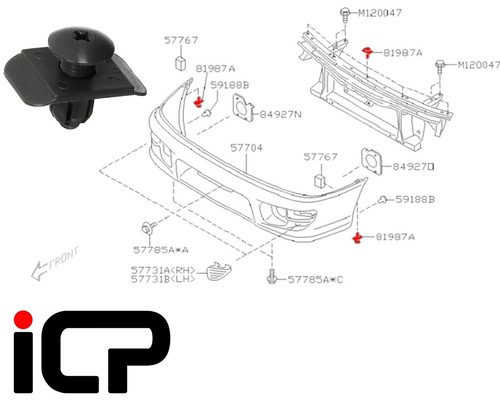Front bumper clips fits - bumper,