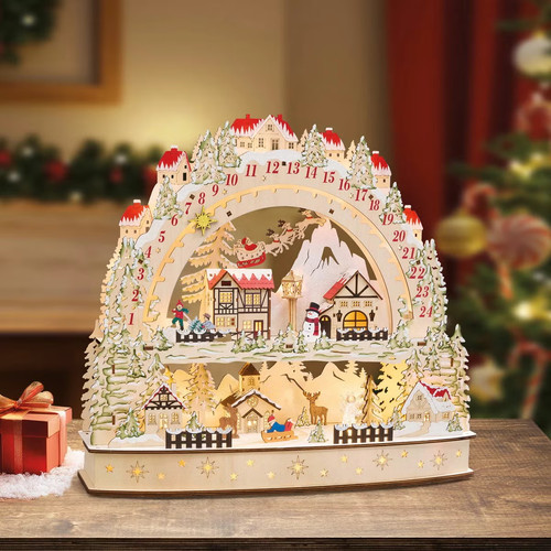 Wooden led advent - wooden, christmas