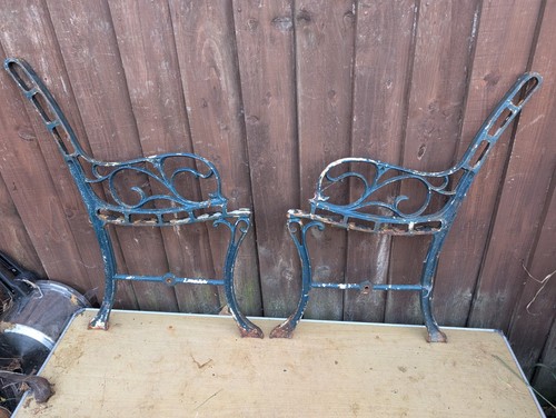 Vintage cast iron garden bench - garden,
