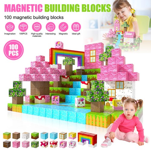 100 magnetic building blocks - magnetic,