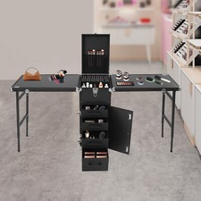 Table Portable Nail Table Desk Foldable Rolling Manicure Desktop Cosmetic Case ﻿