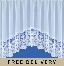 Heavy Base Lace Jardiniere Net Curtains - Rod Pocket in Various Widths & Drops
