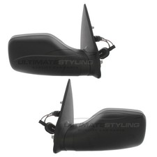 Wing Door Mirrors Peugeot 106 1991-2003 Manual Cable Black Covers Left & Right