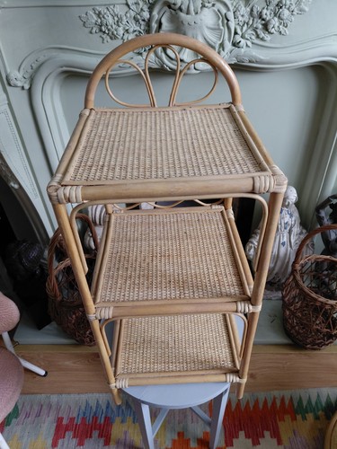 Tier wicker rattan - rattan, shelving