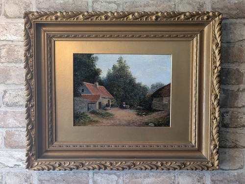 Antique victorian oil painting - antique,