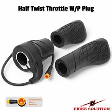 Ebike Half Twist Throttle Electric Bike Grip Right Hand Waterproof 3 Pin