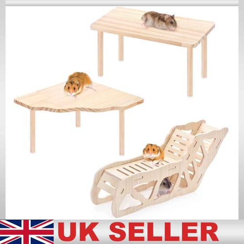 3pcs natural wooden hamster - wooden,
