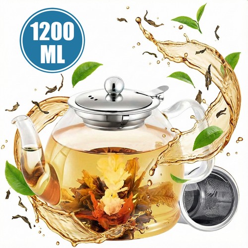 Glass teapot steel - teapot, infuser