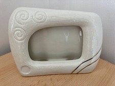 Cré Irish Porcelain Newgrange collection photograph frame ivory and gilt celtic