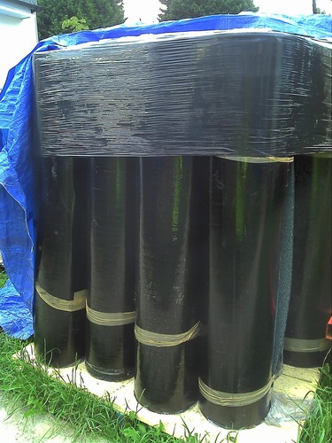 Torch roofing felt green - on,