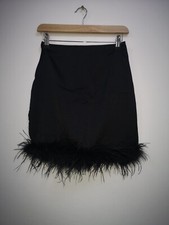 ISIF Faux Fur Trim Satin Mini