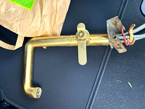 Brass gold kitchen mixer tap - brass,