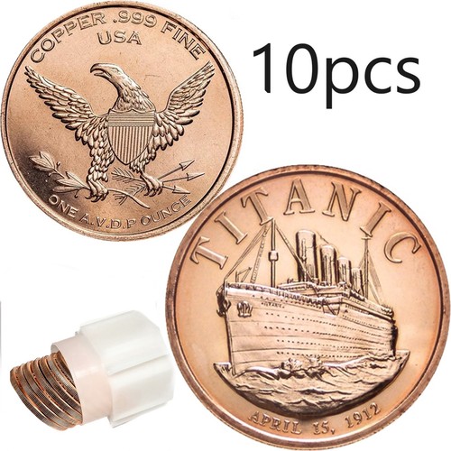 Titanic 1oz copper rounds 999 - titanic,