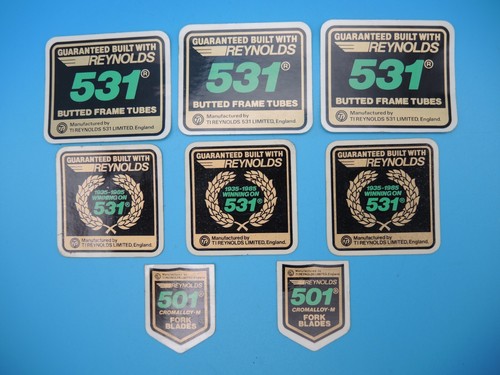 Reynolds 531 501 decals - reynolds,