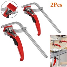 2 x Alloy Steel Quick Ratchet Track Saw Guide Rail Clamp for MFT Table Woodwork