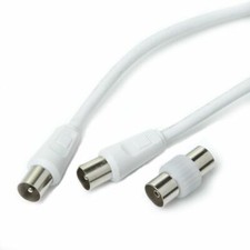 White Aerial Coaxial Cable