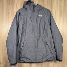 The North Face Jacket Womens Size XL Blue Hooded Hook and Loop Rain Coat Dryvent