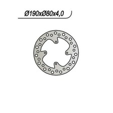 REAR BRAKE DISC NG 796 HONDA CR R RB 85 2003-2007