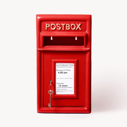 Contemporary post box red with - box,