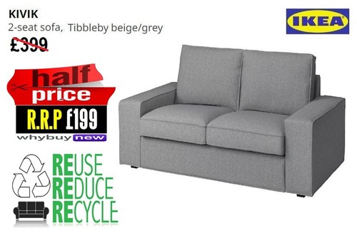 Rrp 399 ikea kivik two - rrp:£399,