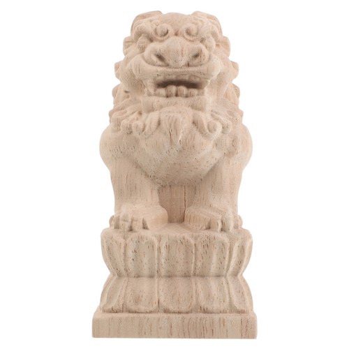 Wooden lion sculpture bridge - wooden,