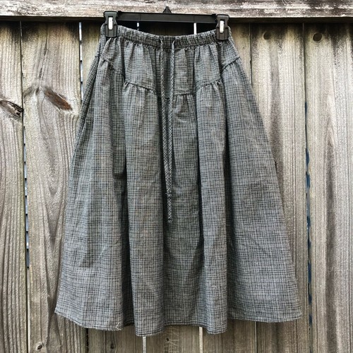Retro plaid midi skirt size - plaid,