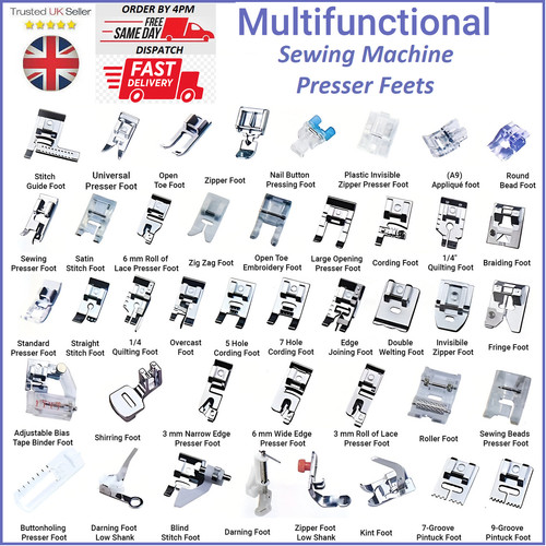 Sewing machine presser foot - machine,