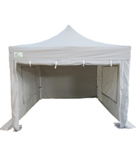 MCD Pop 32mm Grey Heavy Duty Pop Up Gazebo 3m x 3m Easy Up Market With Sides