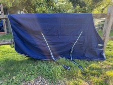 Horseware Rambo Stable Rug 6ft 9in 200g Mediumweight Navy Blue VGC