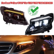 Pair Upgrade LED Projector Headlight For Mercedes-Benz V-Class Vito W447 2015-23