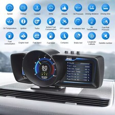OBD2 GPS HUD Digital Smart Display Car Speedometer Gauge Head-Up Turbo RPM Alarm