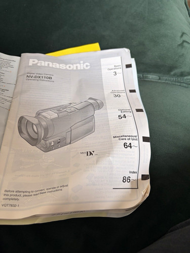 Panasonic dx110 minidv - panasonic, nv-dx110