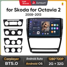 Android Auto Head Unit Carplay Radio GPS SATNav BT DAB For Skoda Octavia 08-2013